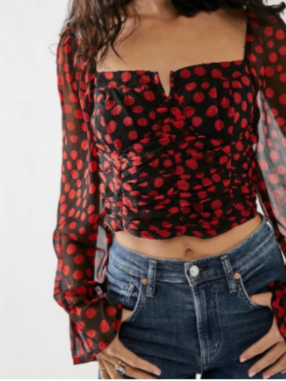 Free People Polka Dot Top